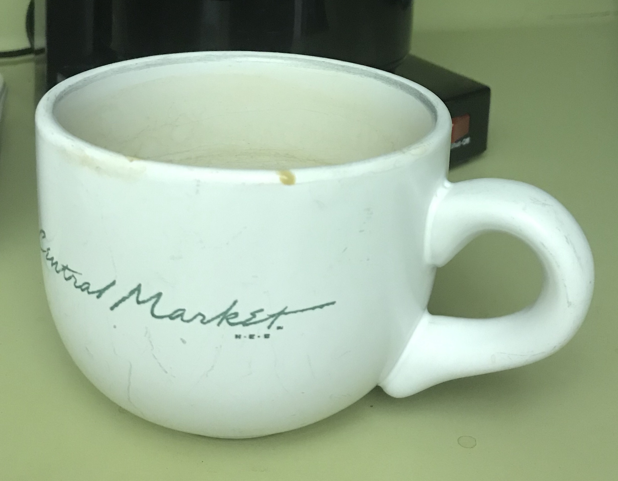 this is a coffee bowl: bigger than a mug, has a handle